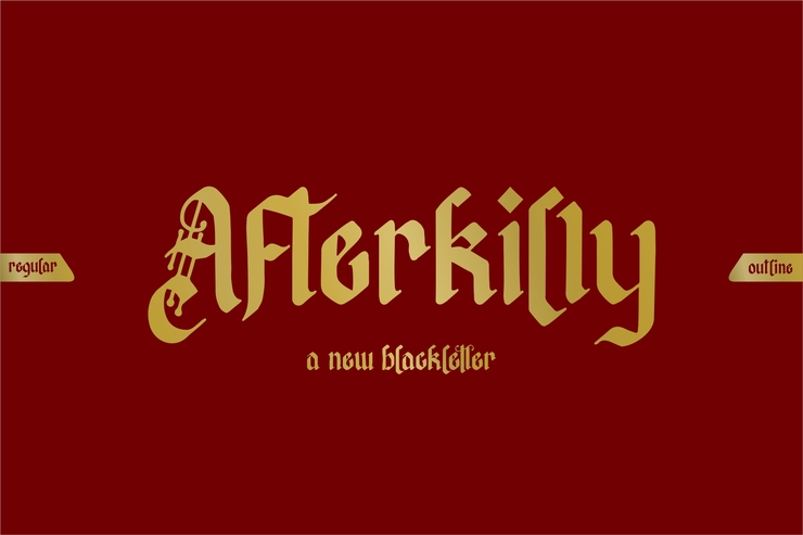 Afterkilly字体 4