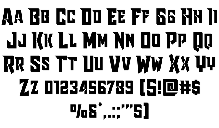 Raider Crusader字体 4