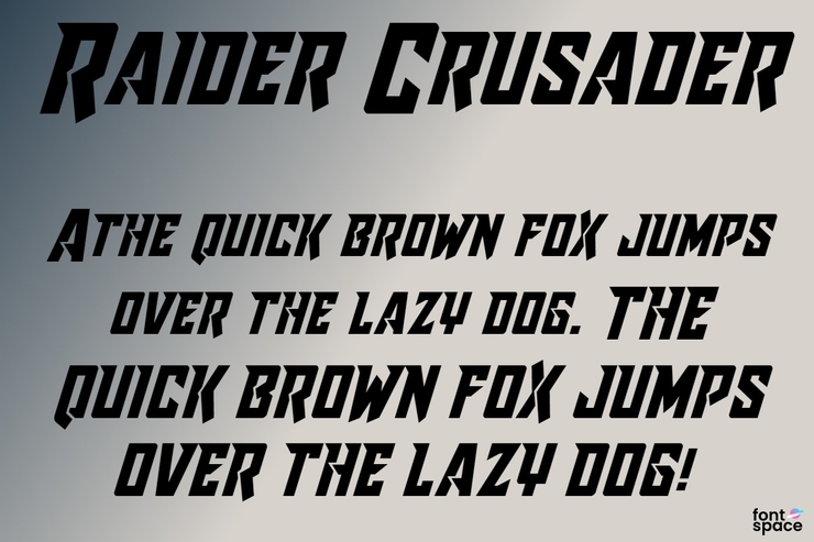 Raider Crusader字体 5