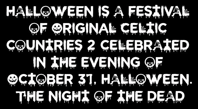 CF Halloween字体 1