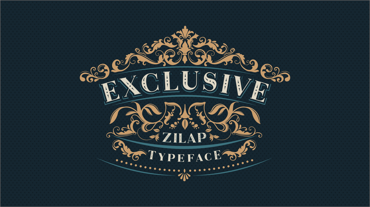 Zilap Exclusive字体 3