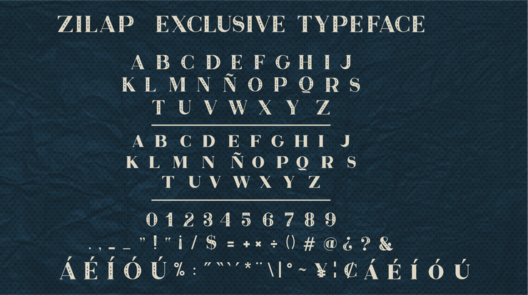 Zilap Exclusive字体 4