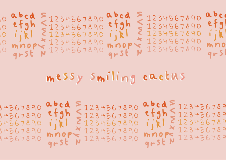 Messy Smiling Cactus字体 1