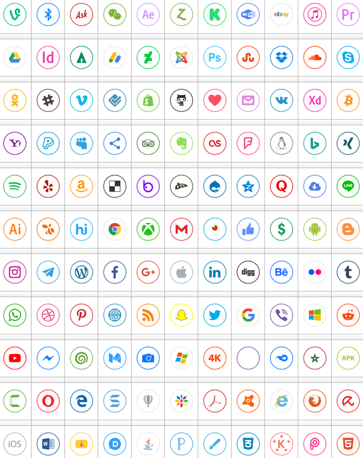 Icons Social Media 2字体 1