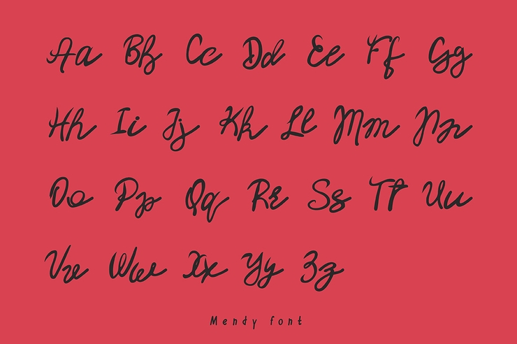 Mendy字体 2