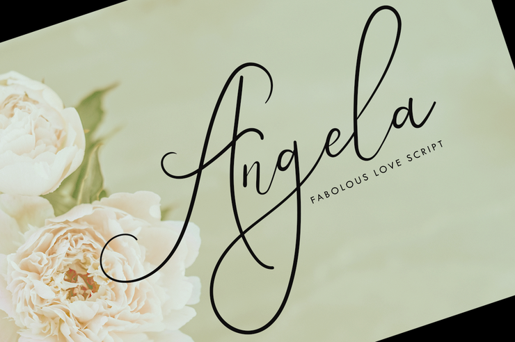 Angela Beauty Script字体 1