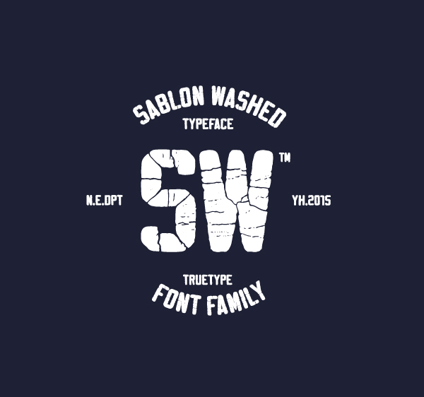 Sablon Washed字体 1