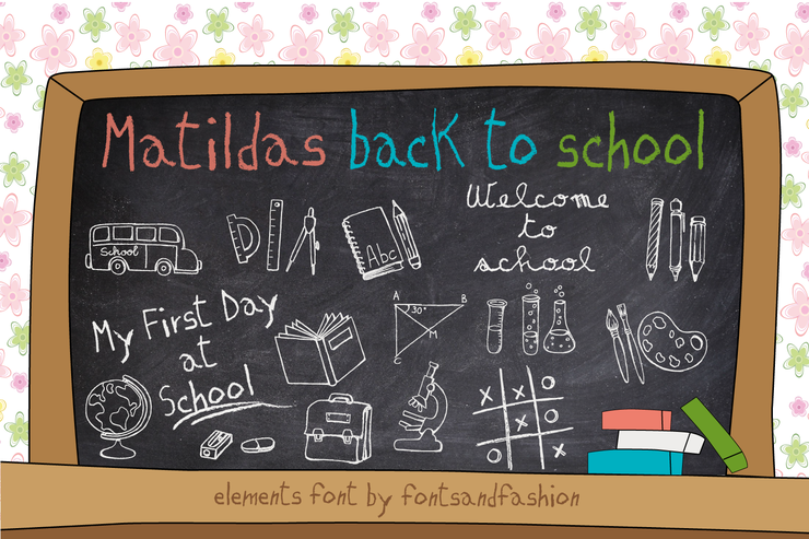 MATILDAS BACK TO SCHOOL字体 1