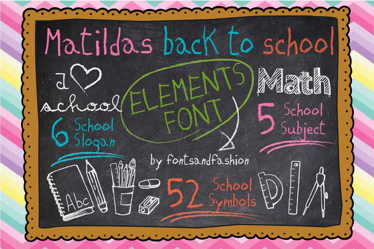 MATILDAS BACK TO SCHOOL字体 4