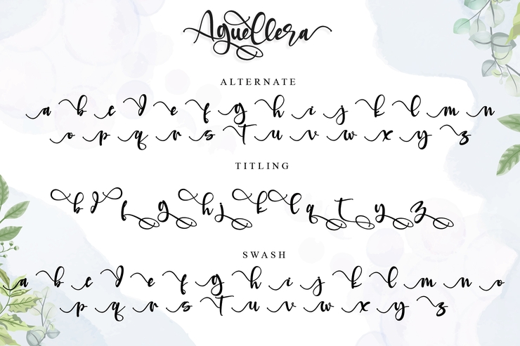 Aguellera字体 1