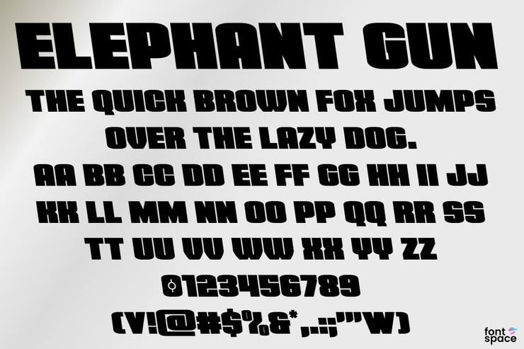 Elephant Gun字体 3