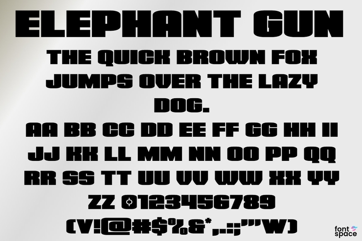 Elephant Gun字体 4