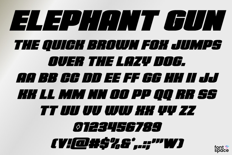Elephant Gun字体 9