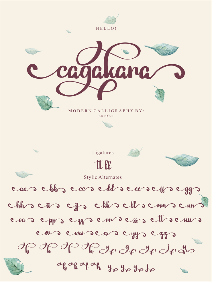 Cagakara字体 1
