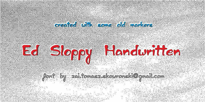 Ed Sloppy Simple字体 1