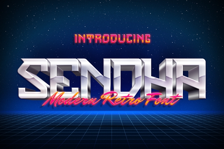 Sendha字体 4