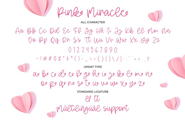 Pink Miracle字体 3