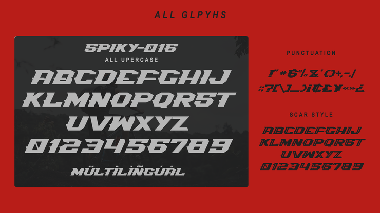 Spiky-016字体 5