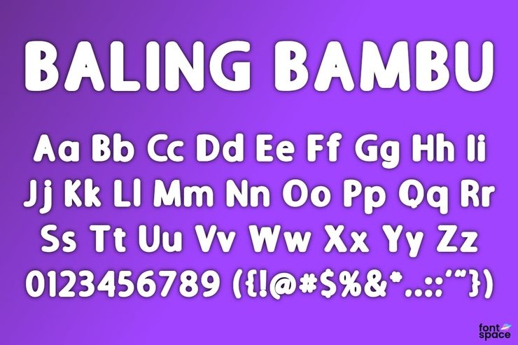 BALING BAMBU字体 2