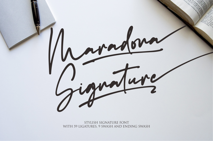 Maradona Signature字体 5