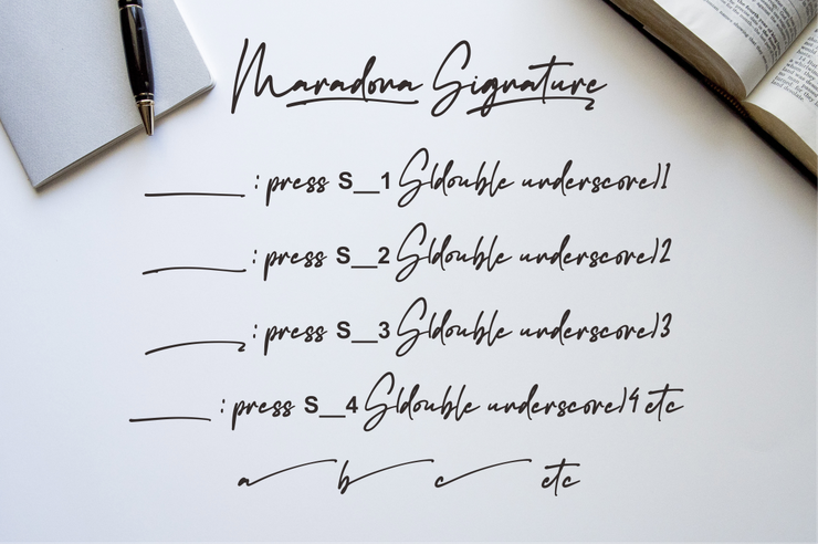 Maradona Signature字体 6