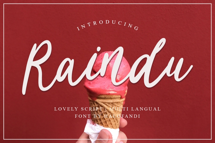 Raindu字体 3