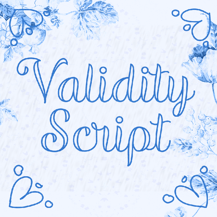 Validity Script字体 1