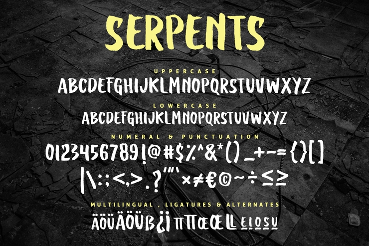 SERPENTS字体 3