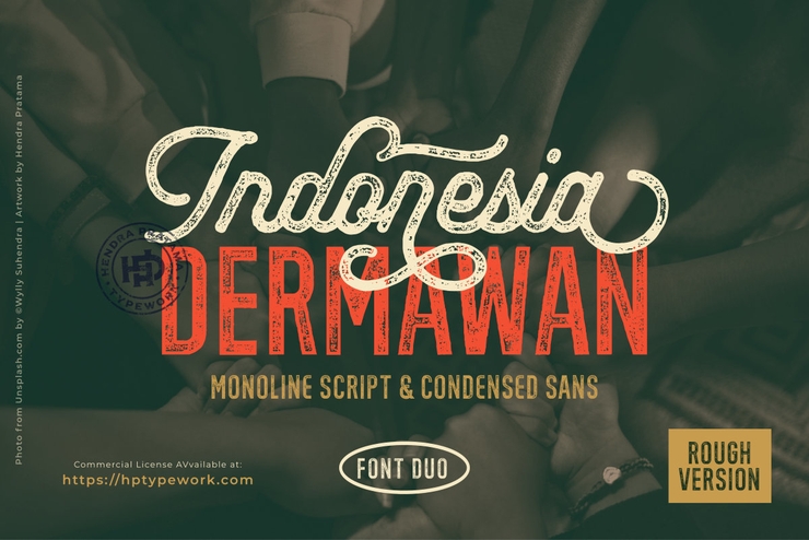 Indonesia Script Rough字体 1