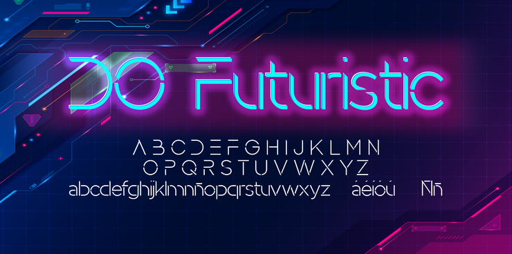 DO Futuristic字体 1