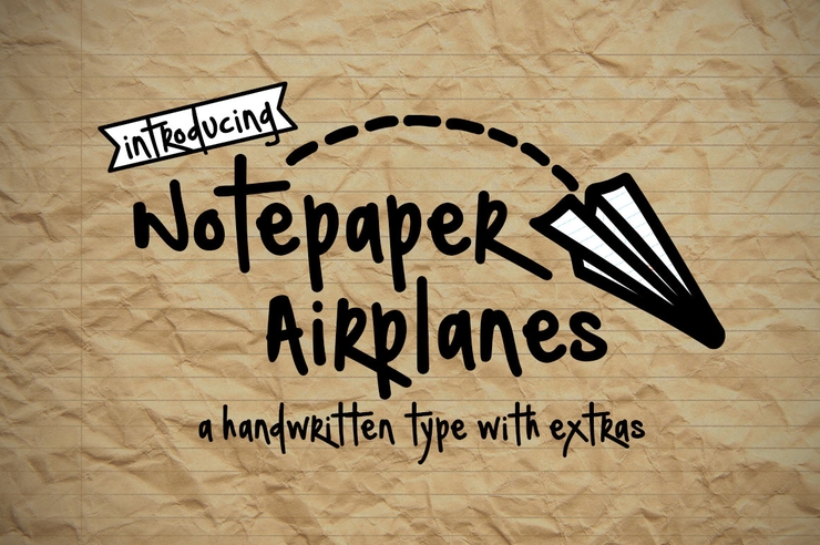 Notepaper Airplanes字体 4