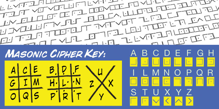 Illuminati Masonic Cipher字体 1