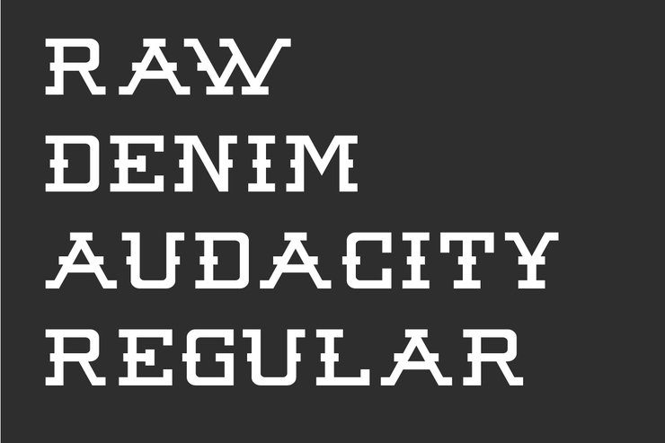 Raw Denim Audacity字体 4