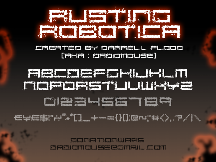 Rusting Robotica字体 1