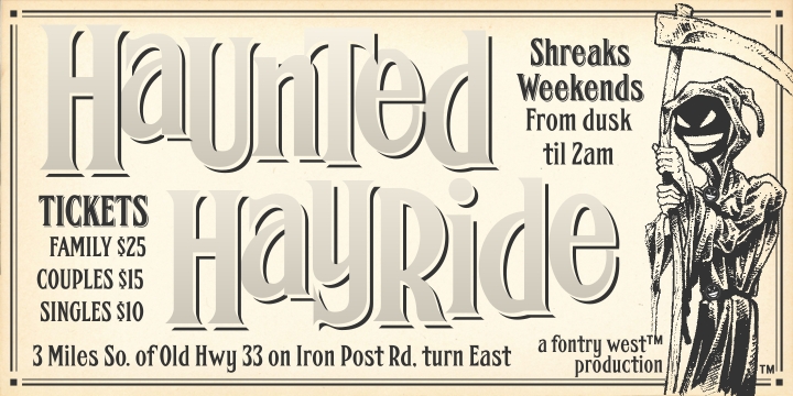 FHA Condensed French 字体 5