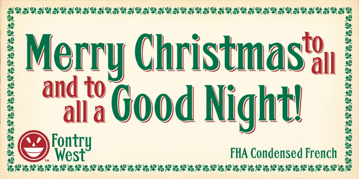 FHA Condensed French 字体 6