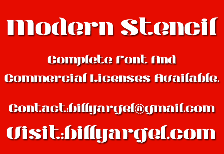 Modern Stencil字体 1