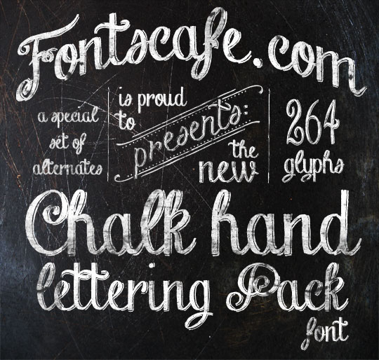 Chalk Hand Lettering Shaded字体 1