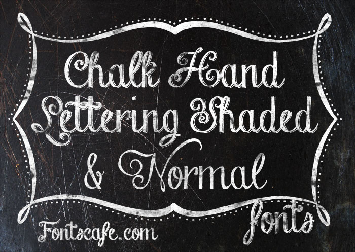 Chalk Hand Lettering Shaded字体 4