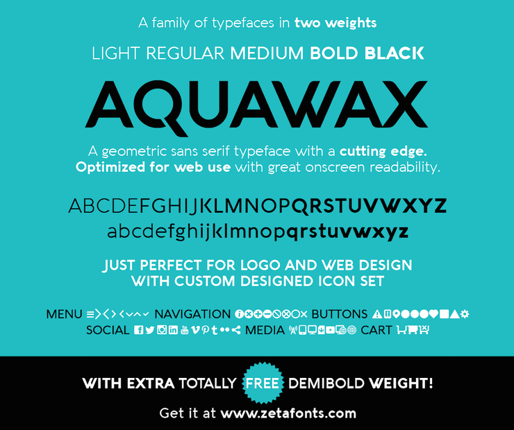 Aquawax字体 1