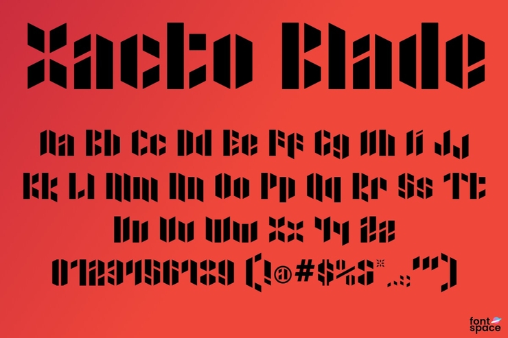 Xacto Blade字体 1