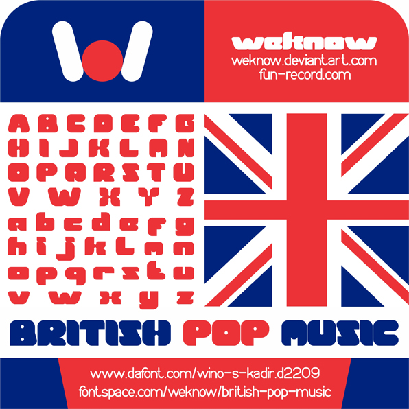 British pop Music字体 1