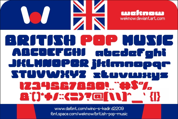 British pop Music字体 2