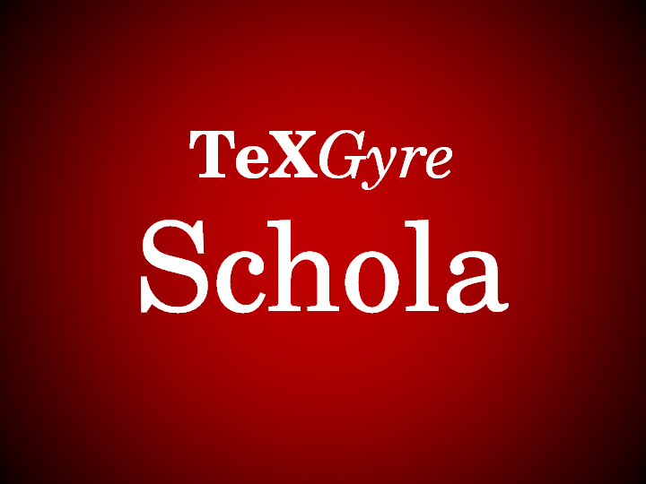 TeXGyreSchola字体 1