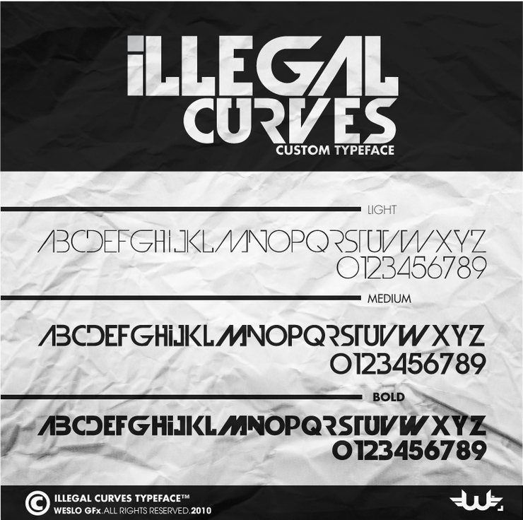 Illegal Curves字体 1