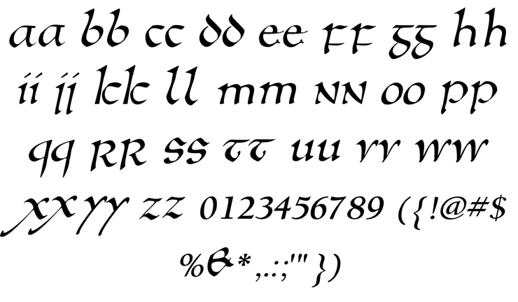 Anglosax Oblique字体 2