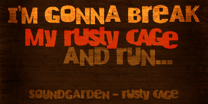 DK Rusty Cage字体 1
