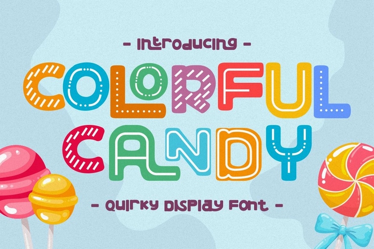 COLORFUL CANDY DECORATED字体 1