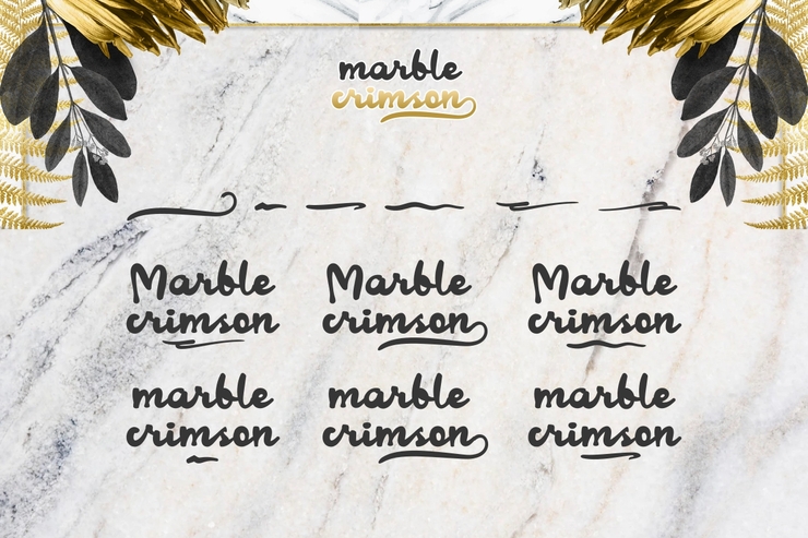 Marble Crimson字体 8