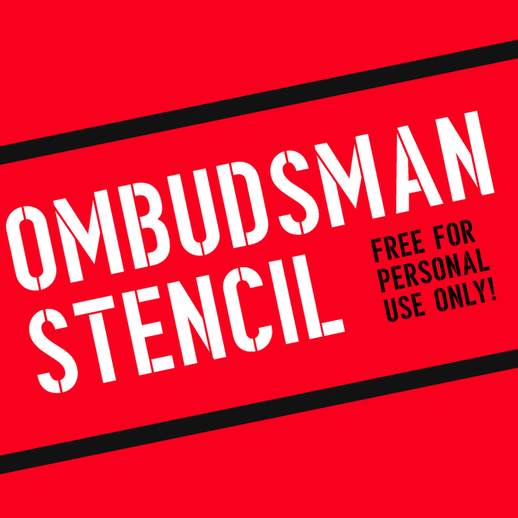 Ombudsman Stencil字体 1